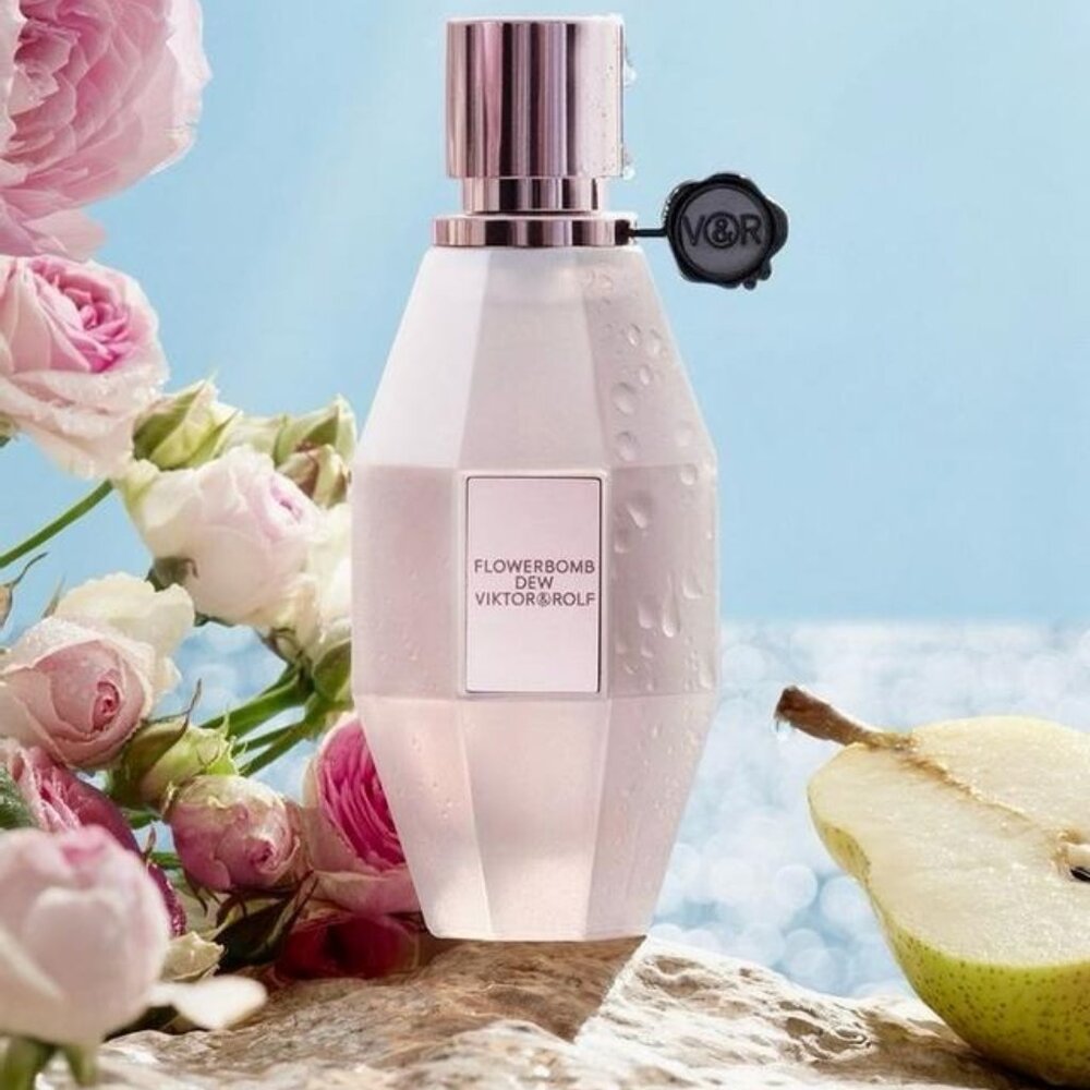 Viktor & Rolf Flowerbomb Dew EDP Floral Rose Pear Musk-Mini 7ml-0.24oz-BOXED-NEW - Picture 4 of 14